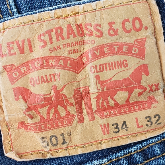 Levi's 501 jeans button fly high waist boyfriend - Picture 7 of 8